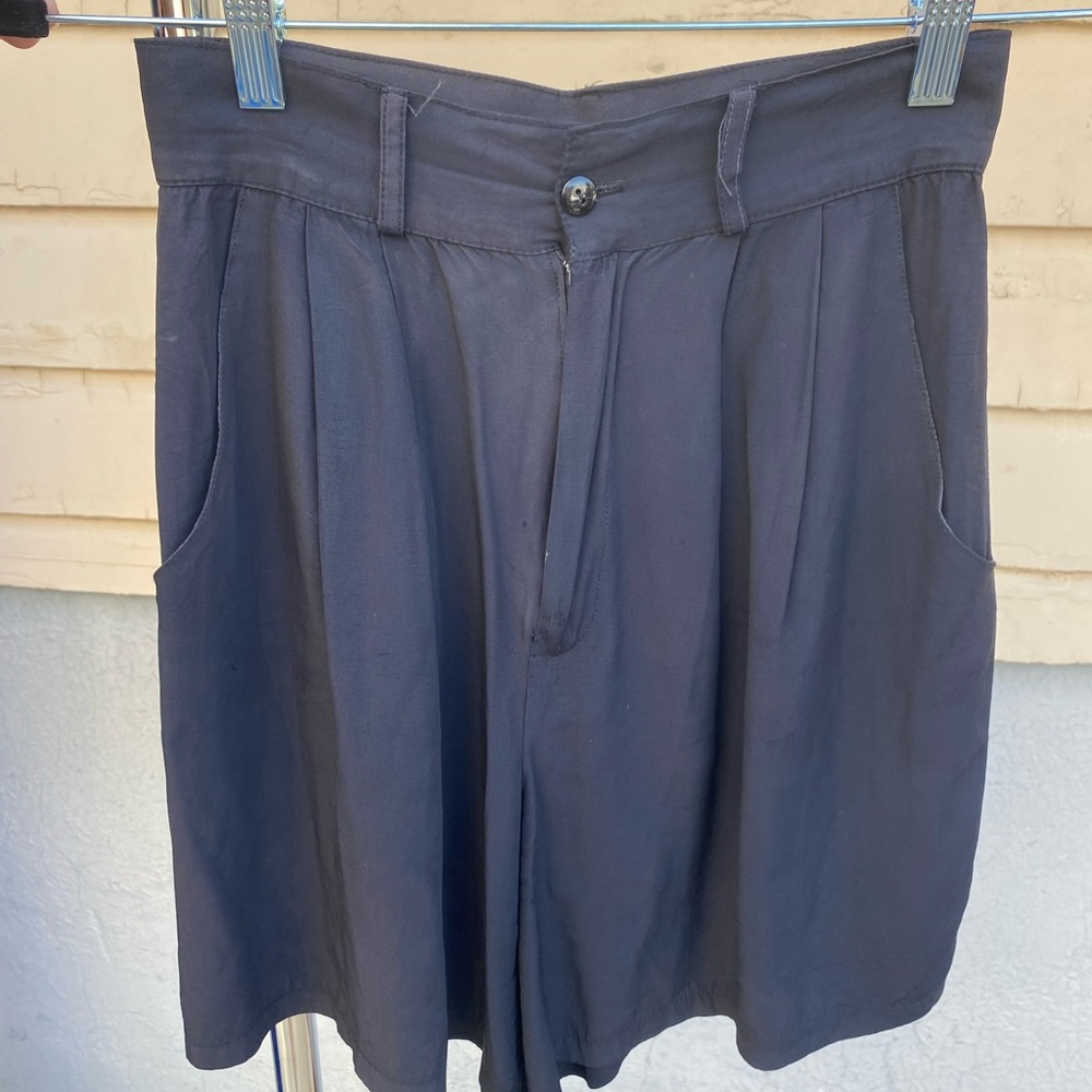 Vintage Satin Effect Bermuda Shorts